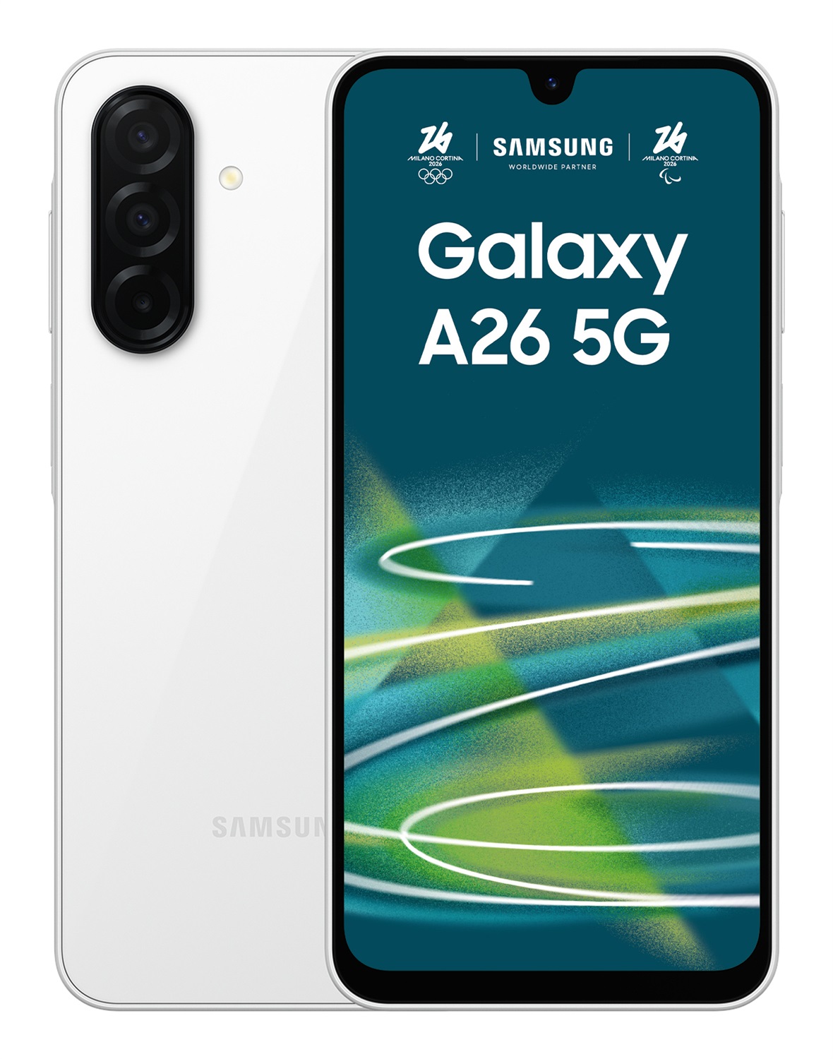 Samsung Galaxy A26 5G - Smartphone 6.7'' Super AMOLED, 6GB RAM, 128GB Espandibile, Batteria 5.000 mAh, Fotocamera 50 MP, Bianco