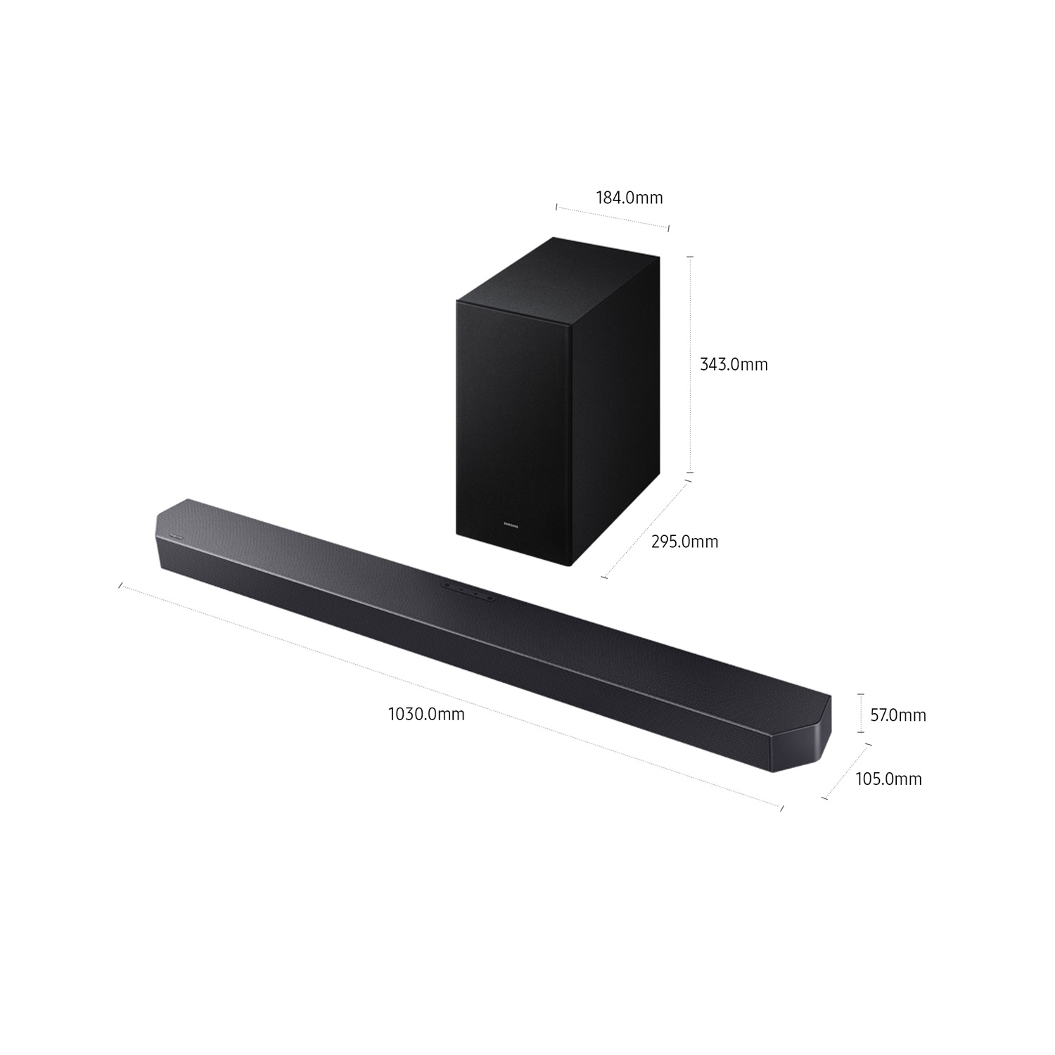 Samsung Q-series Soundbar HW-Q600F/ZF, Audio 3.1.2 canali, Wireless, Dolby Atmos, DTS Virtual:X, Subwoofer incluso, Potenza Max 360 W, Titan Black