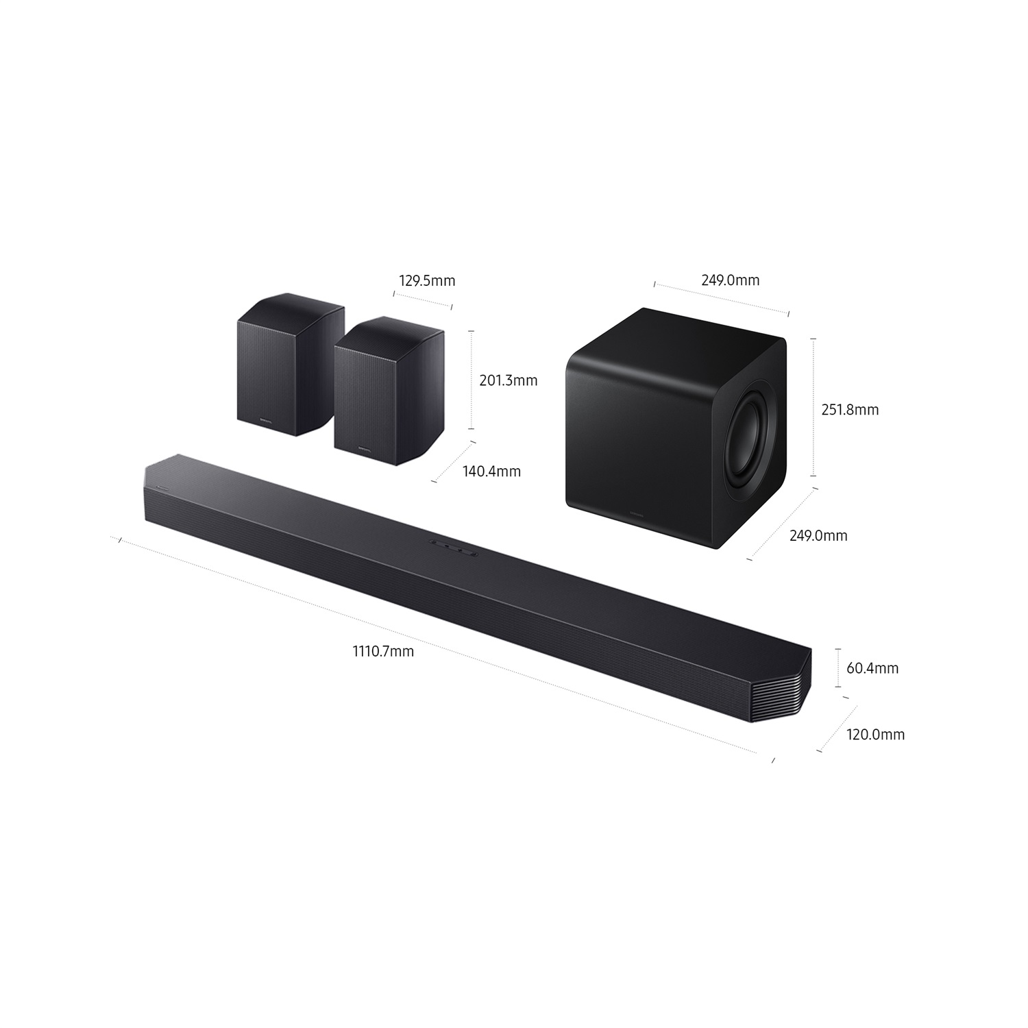 Samsung Soundbar HW-Q930F/ZF, 9.1.4 Canali, 580W, Wireless con Subwoofer, Dolby Atmos, DTS:X, Titan Black, 2025