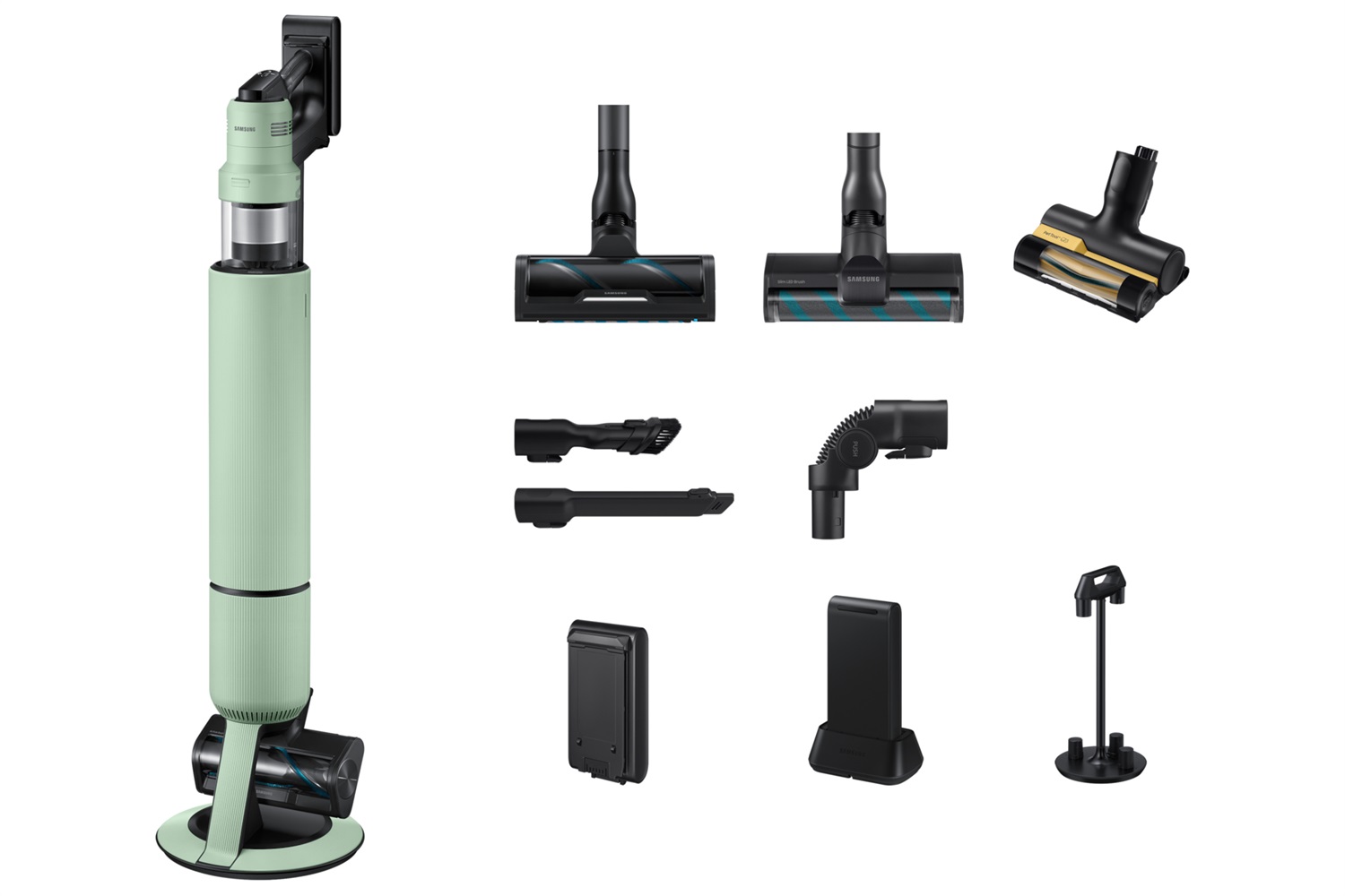 Samsung Aspirapolvere senza filo BESPOKE Jet™ AI Ultra complete extra 400W VS90F40DEM/WA - Fino a 160 Min di Autonomia, Clean Station, Satin Mint