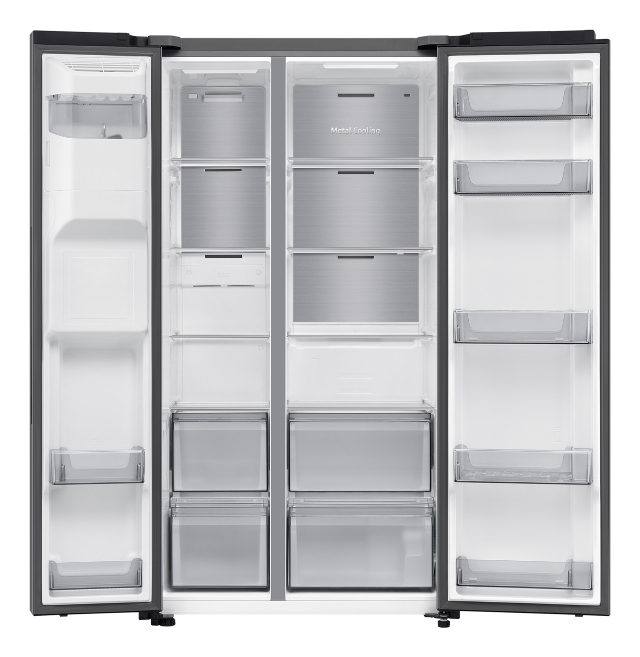 Samsung Frigorifero Side By Side 640L RS70F64KETEF - Porta Americana, Acciaio Inox, Wi-Fi, Dispenser Acqua e Ghiaccio, Classe Energetica E