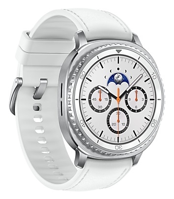Samsung Galaxy Watch 8 Classic 46mm LTE White - Orologio Smart Premium con Ghiera Girevole, Funzioni per Salute e Sport, Design Elegante in Acciaio Inossidabile