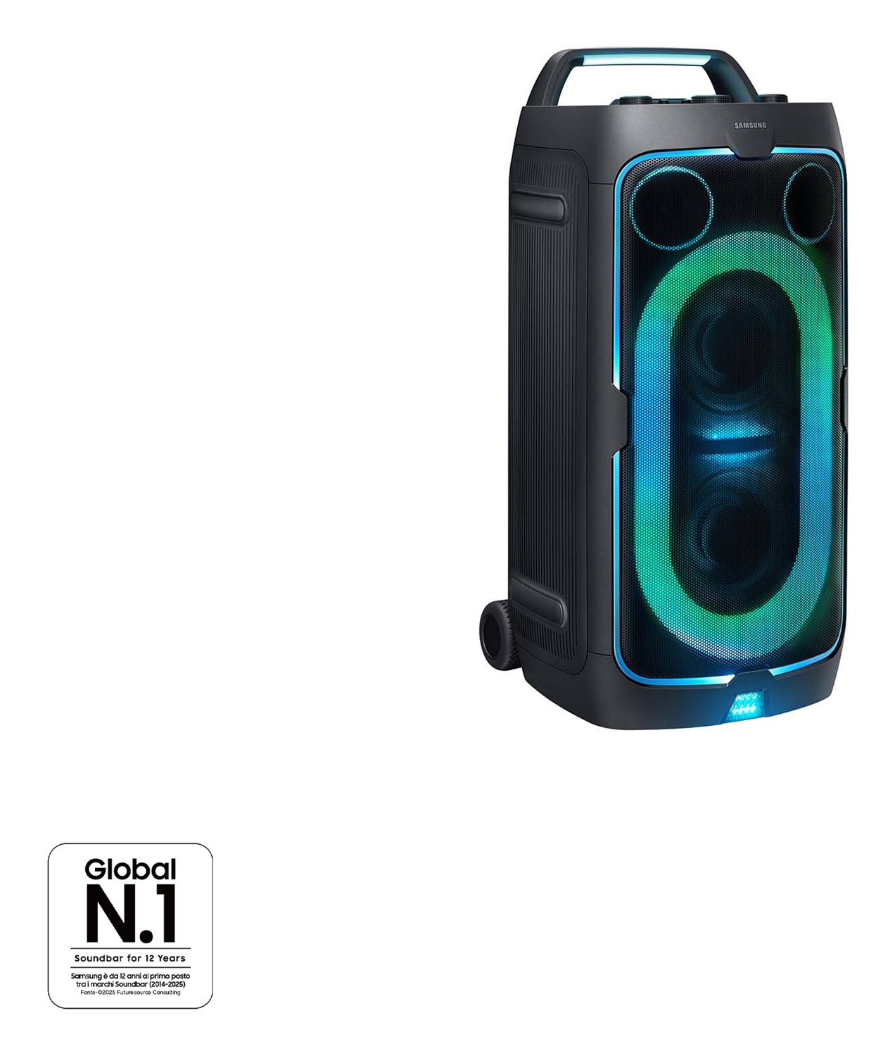 Samsung Sound Tower MX-ST50F - Cassa Bluetooth Portatile 240W, Subwoofer, Wireless, IPX4, Nero