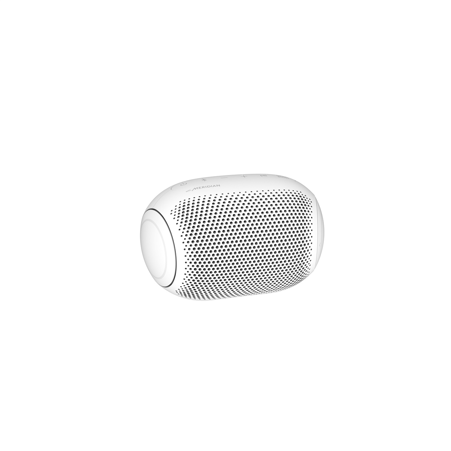LG XBOOM Go PL2W Altoparlante Portatile Bluetooth Waterproof Bianco con Audio Meridian, Bassi Potenti e 10 Ore di Riproduzione