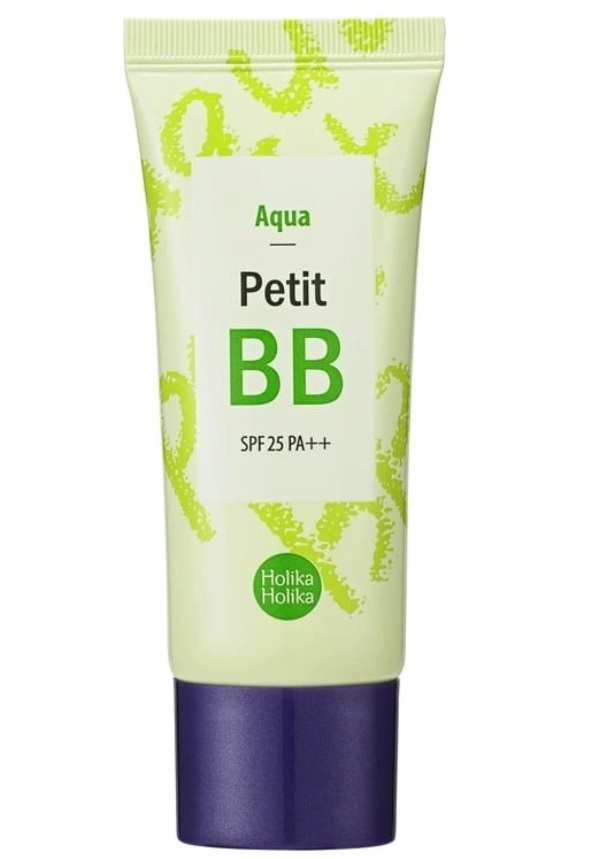 Holika Holika Petit BB Aqua 30 ml - BB Cream Idratante con Estratto di Tè Verde per Donna, Protezione Solare e Cura della Pelle