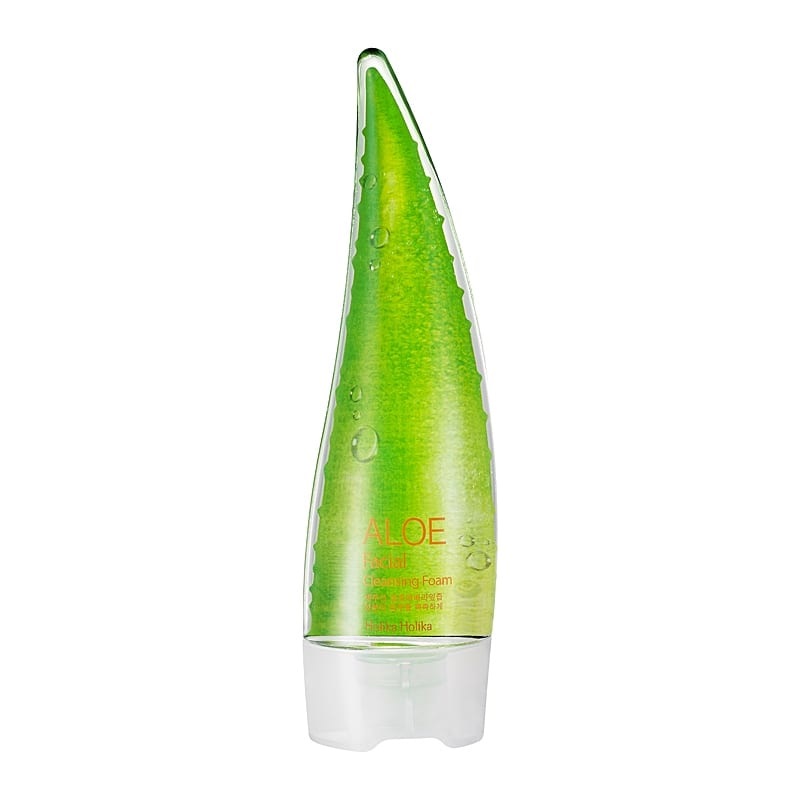 Holika Holika Aloe Cleansing Foam - Schiuma Detergente Delicata per il Viso, 150 ml, a Base di Succo di Aloe Vera