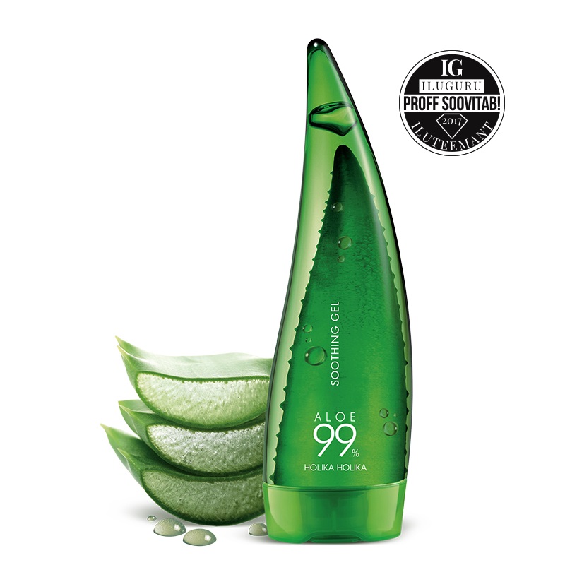 Holika Holika Gel Calmante di Aloe Vera 99% - Idratante Multifunzionale 55 ml per Viso e Corpo