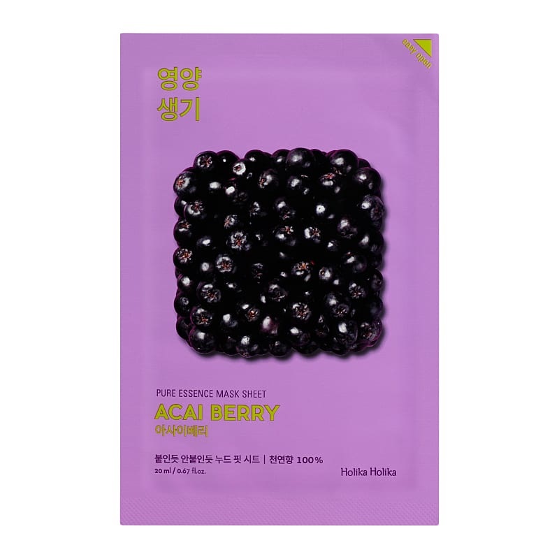 Holika Holika Maschera Viso in Tessuto Acai Berry 20 ml - Idratante e Illuminante