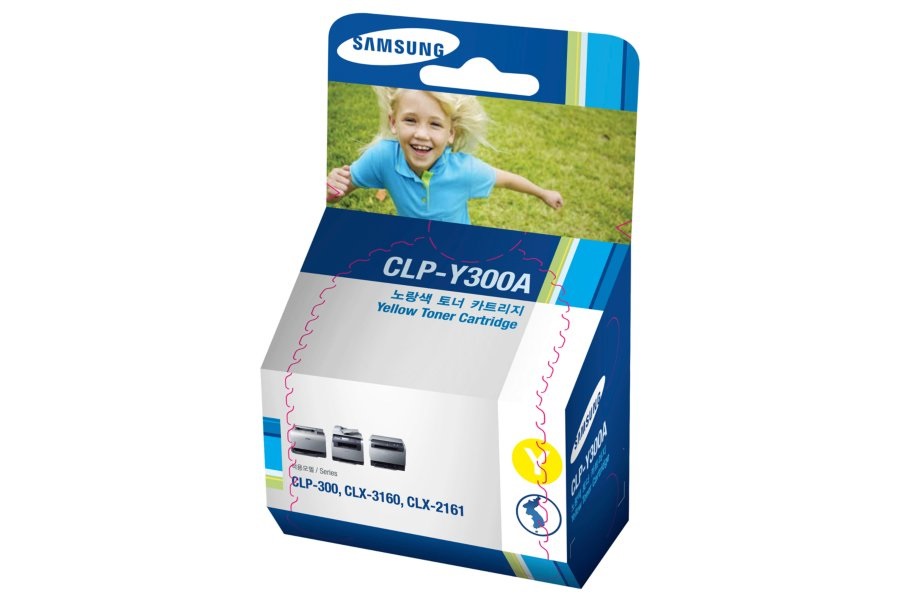 Samsung CLP-Y300A Cartuccia Toner Originale Giallo - 1.000 Pagine, Compatibile con CLP-300, CLP-300N, CLX-2160, CLX-2160N, CLX-3160FN, CLX-3160N
