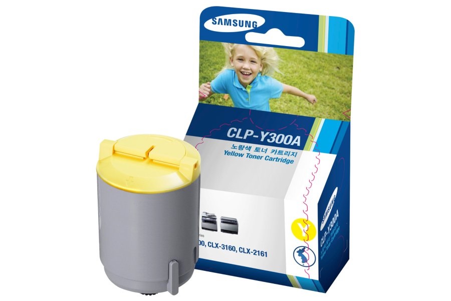 Samsung CLP-Y300A Cartuccia Toner Originale Giallo - 1.000 Pagine, Compatibile con CLP-300, CLP-300N, CLX-2160, CLX-2160N, CLX-3160FN, CLX-3160N