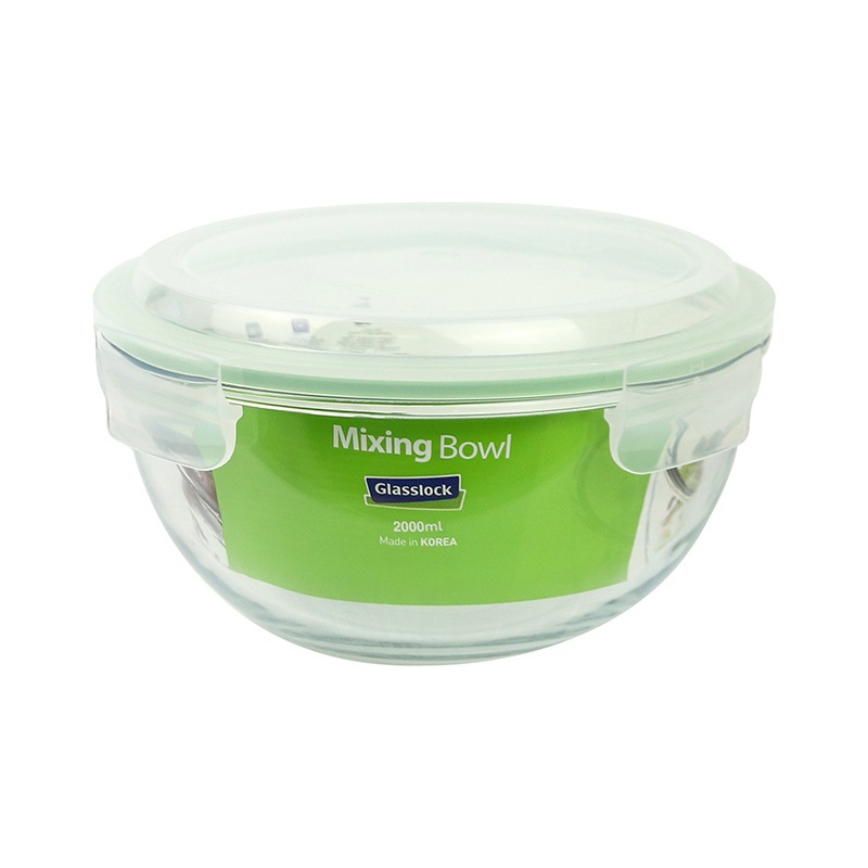 Glasslock Ciotola in Vetro Temperato da 2L con Coperchio Ermetico BPA-Free