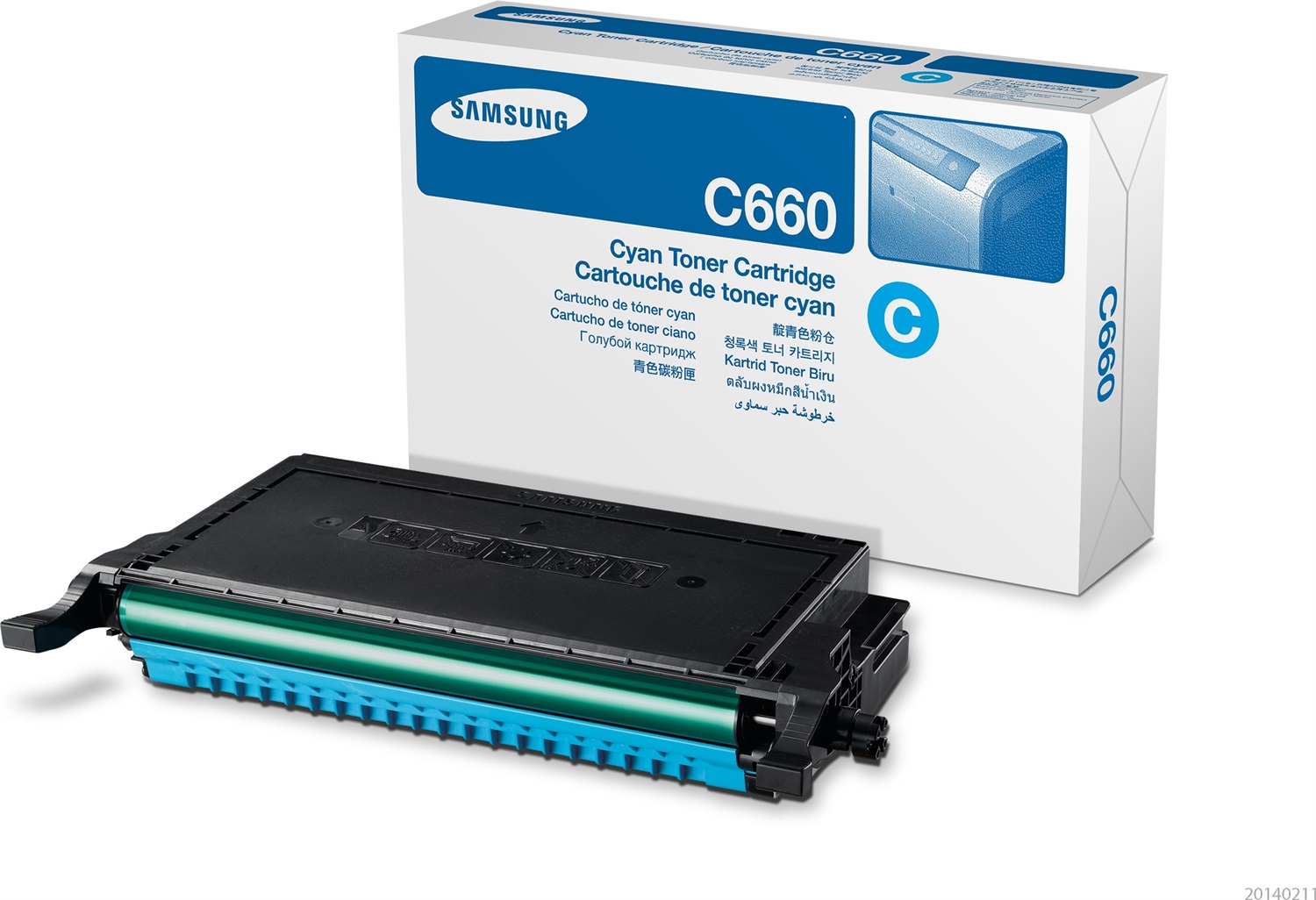 Samsung Toner Originale CLP-C660B Ciano - Capacità 5.000 Pagine, Compatibile con CLP-610ND, CLP-660ND, CLX-6140FX, CLX-6200ND, CLX-6210FX, CLX-6240FX