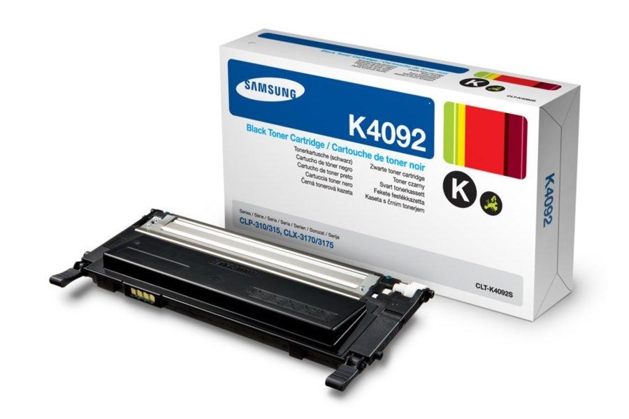 Samsung CLT-K4092S Toner Originale Nero - Fino a 1500 Pagine, Compatibile con CLP-310, CLP-315, CLX-3170