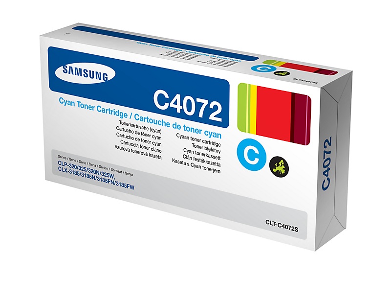 Samsung CLT-K4072S/ELS Cartuccia Toner Originale Nero - Capacità 1500 Pagine per Stampanti Laser CLP-320, CLP-320N, CLP-325, CLP-325W, CLX-3185, CLX-3185FN, CLX-3185FW