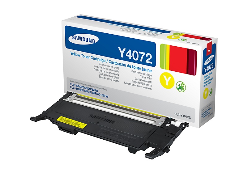 Samsung CLT-Y4072S Toner Giallo Originale - 1 pz, Resa 1000 Pagine, Compatibile con CLP-320, CLP-325, CLX-3185