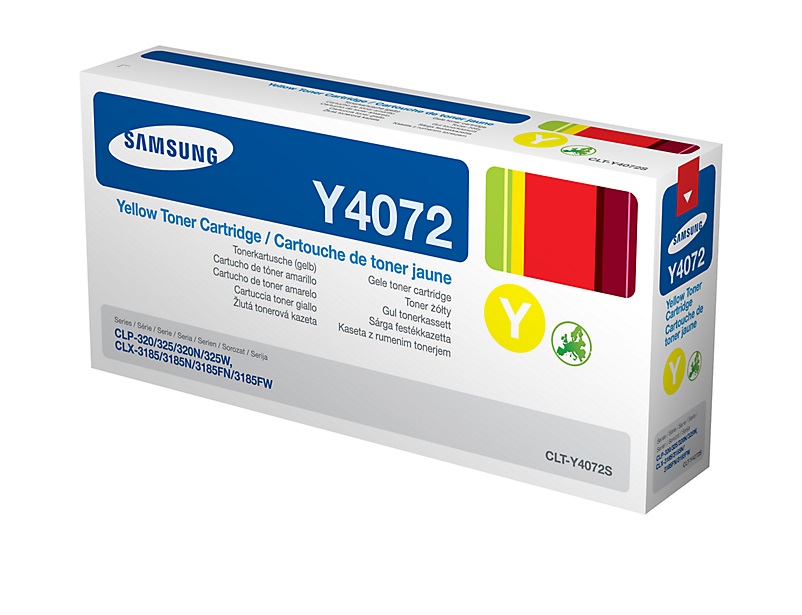 Samsung CLT-Y4072S Toner Giallo Originale - 1 pz, Resa 1000 Pagine, Compatibile con CLP-320, CLP-325, CLX-3185