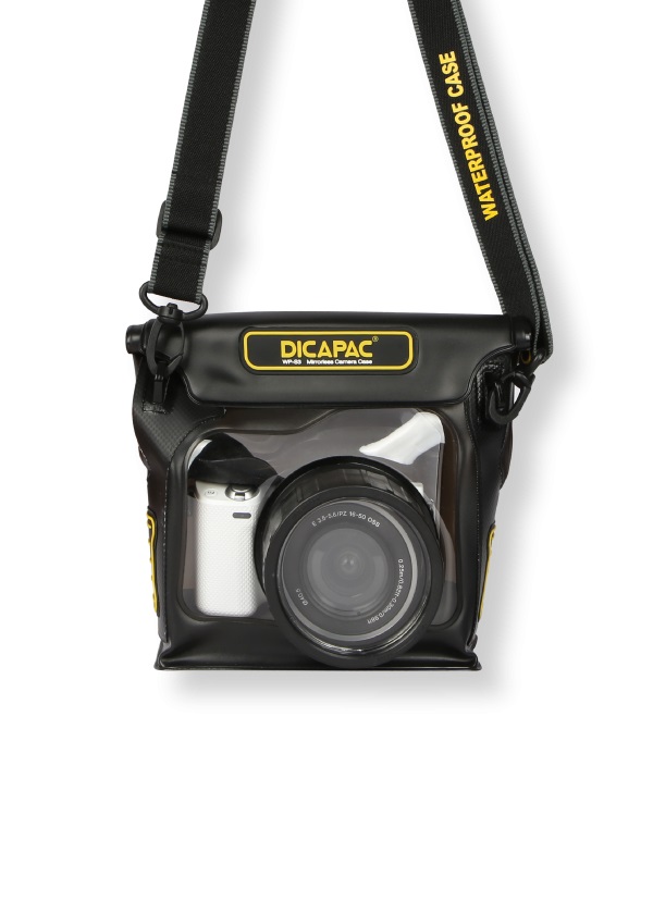 DiCAPac WP-S3 - Custodia subacquea impermeabile fino a 5 metri per fotocamere compatte e piccole DSLR, dimensioni 195mm x 170mm