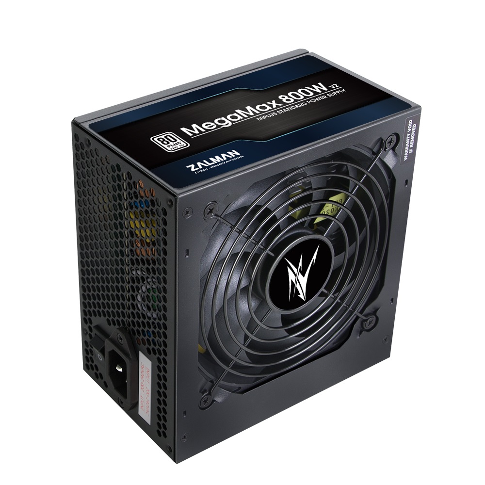 Zalman MegaMax ZM800-TXII Alimentatore 800W ATX 80 PLUS Nero - Alta Efficienza e Cavi Piatto