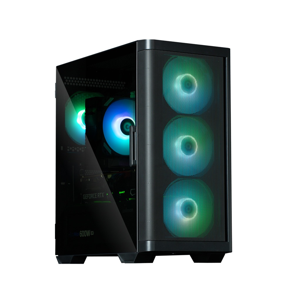 Zalman M4 Black Mini Tower PC con RGB e Vetro Temperato - Nero