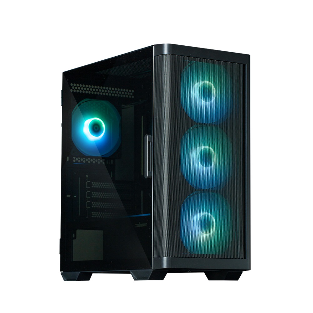 Zalman M4 Black Mini Tower PC con RGB e Vetro Temperato - Nero