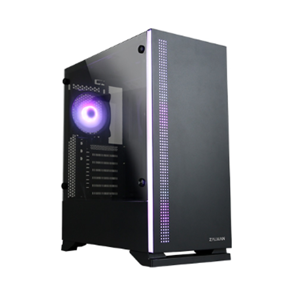Zalman S5 Black Custodia Midi Tower ATX con Pannelli in Vetro Temperato e Ventola RGB