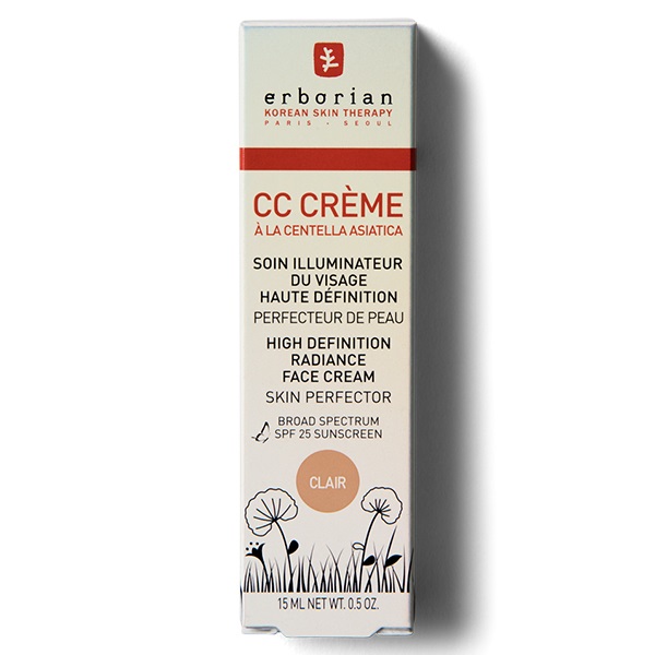 Erborian CC Cream Clair 15ml - Crema Colorata Idratante con SPF 25 per una Carnagione Perfetta