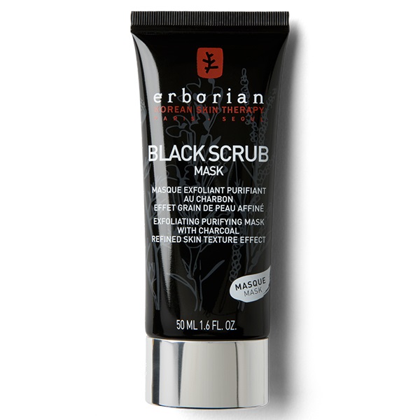 Erborian Black Scrub 50ml - Scrub Viso Purificante ed Esfoliante al Carbone per Pelle Normale