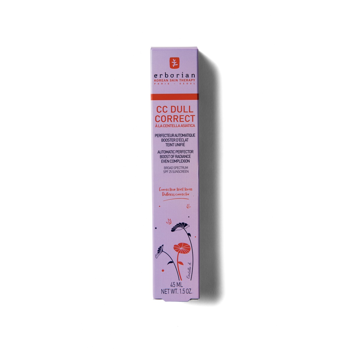 Erborian CC Dull Correct Crema Viso Illuminante 45ml - Idratante e Correttore SPF 25 per Pelle Opaca