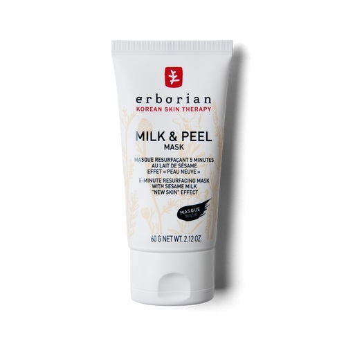 Erborian Milk & Peel Mask 60 g - Maschera Viso Purificante e Illuminante con Latte di Sesamo ed Enzimi Esfolianti