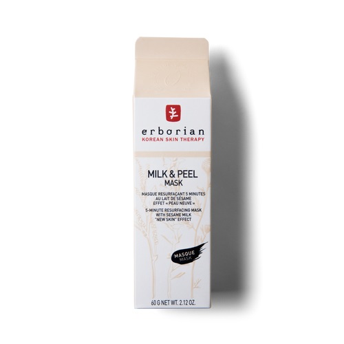Erborian Milk & Peel Mask 60 g - Maschera Viso Purificante e Illuminante con Latte di Sesamo ed Enzimi Esfolianti