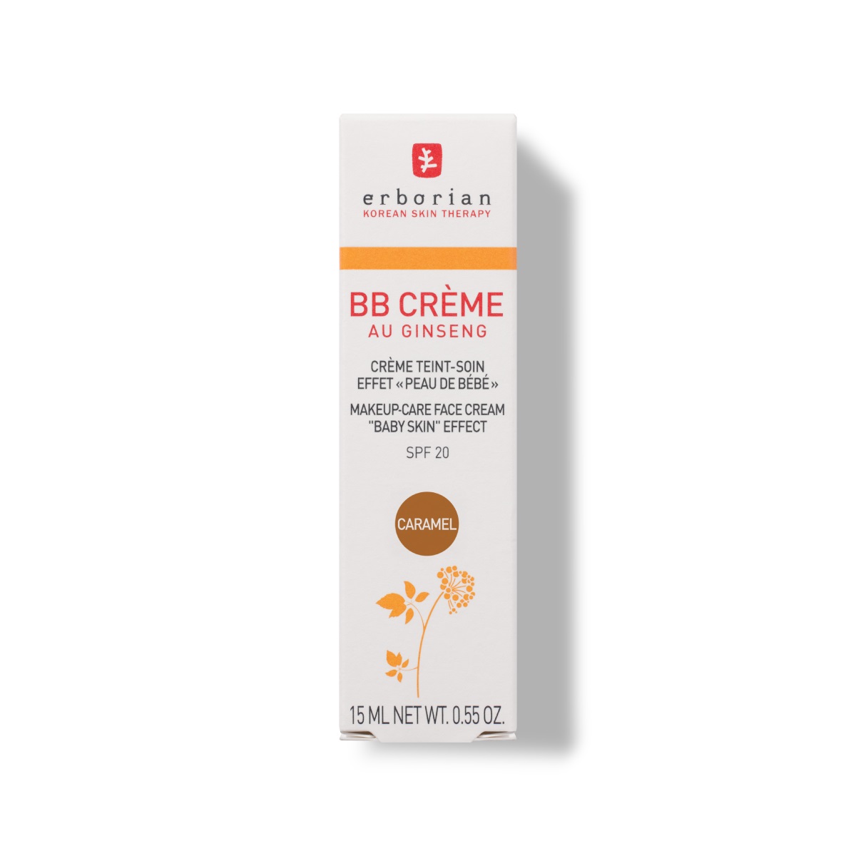 Erborian BB Crème Caramel 15 ml - Effetto Pelle di Bambino, Idratante e Anti-imperfezioni, Unisex, SPF 20