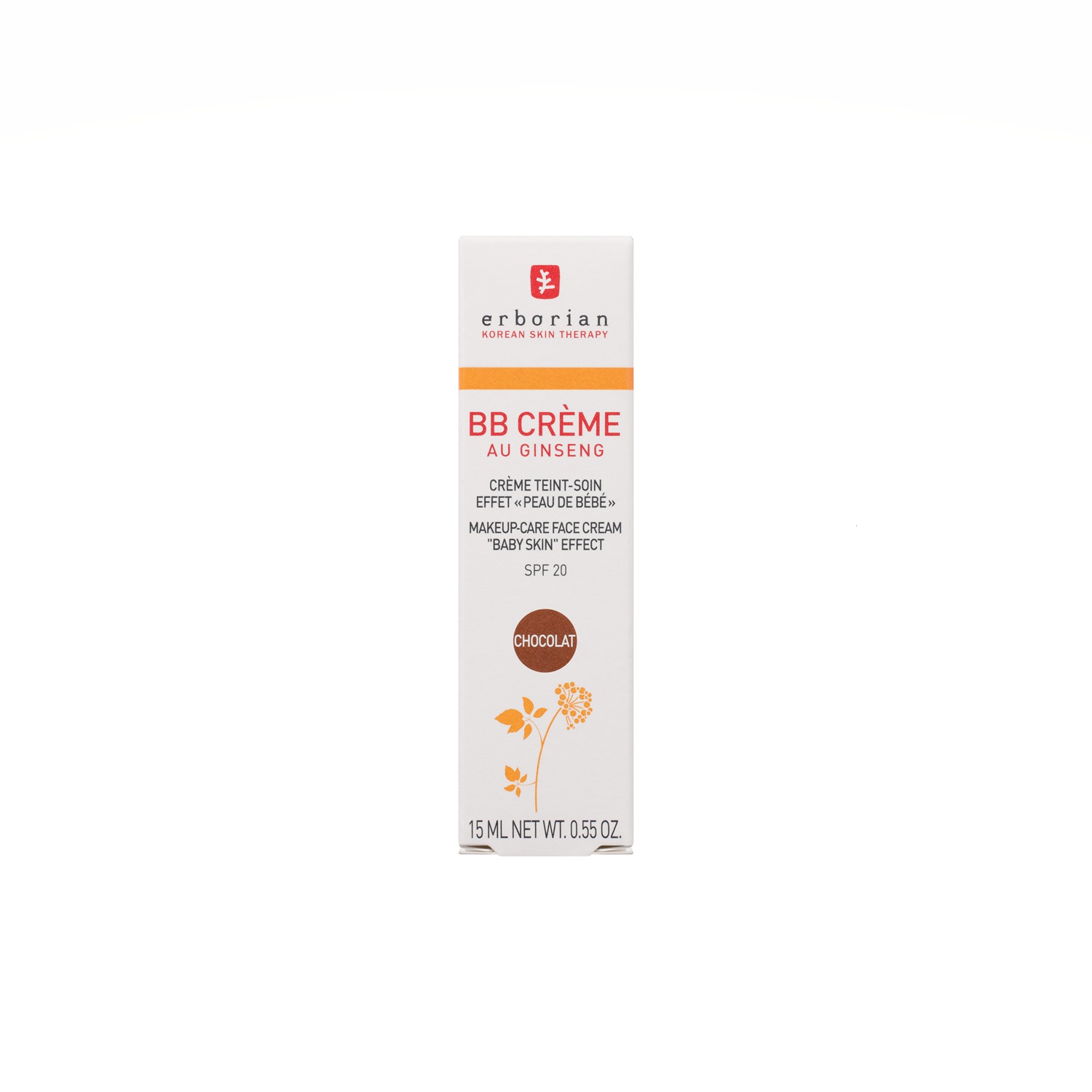 Erborian BB Crème Chocolat 15ml - Crema Colorata con SPF 20 per Pelle Levigata e Incarnato Uniforme