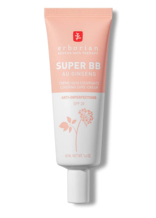 Erborian Super BB Cream Clair 40ml - Crema coprente idratante con Ginseng per pelli inclini all'acne