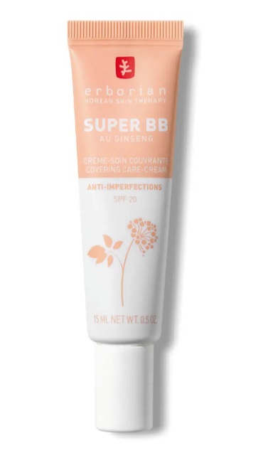 Erborian Super BB Cream Clair 15ml - Fondotinta Correttivo ad Alta Copertura con Ginseng e SPF20