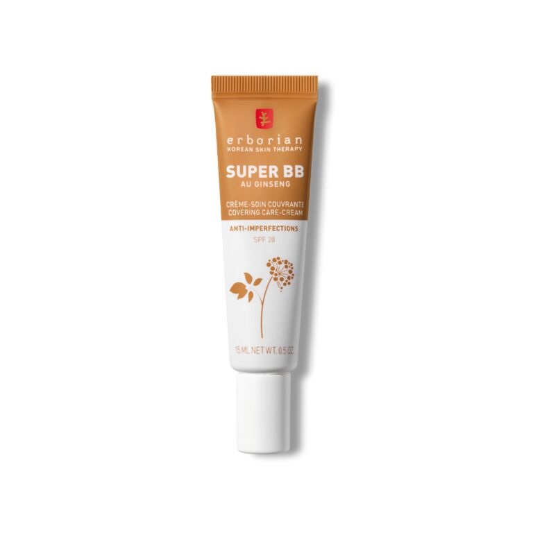 Erborian Super BB Cream Caramel 15ml - Alta Coprenza, Trattamento Viso con Ginseng e SPF 20