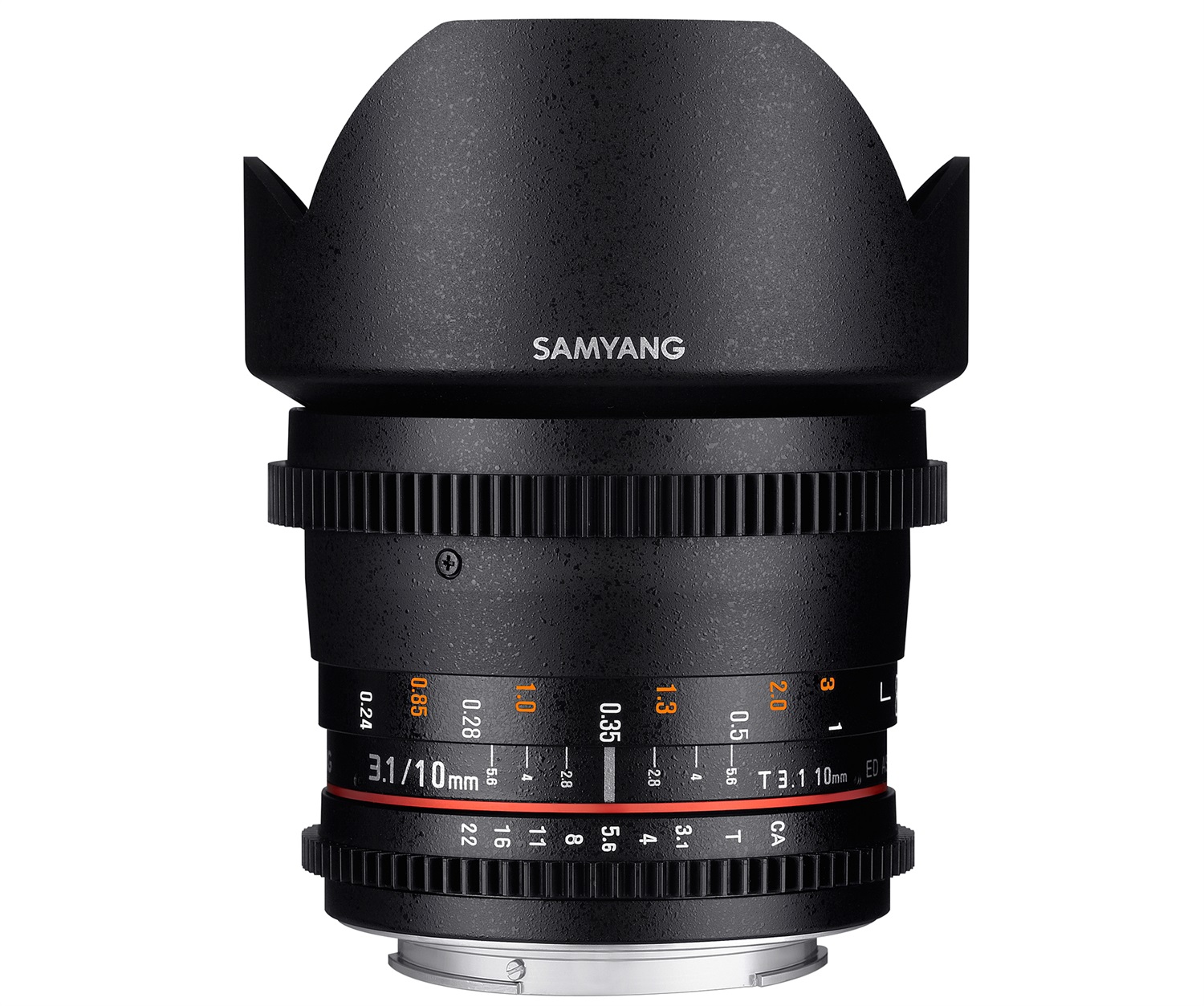 Samyang 10mm T3.1 VDSLR ED AS NCS CS II Obiettivo Supergrandangolare per APS-C - Ideale per Video Professionali