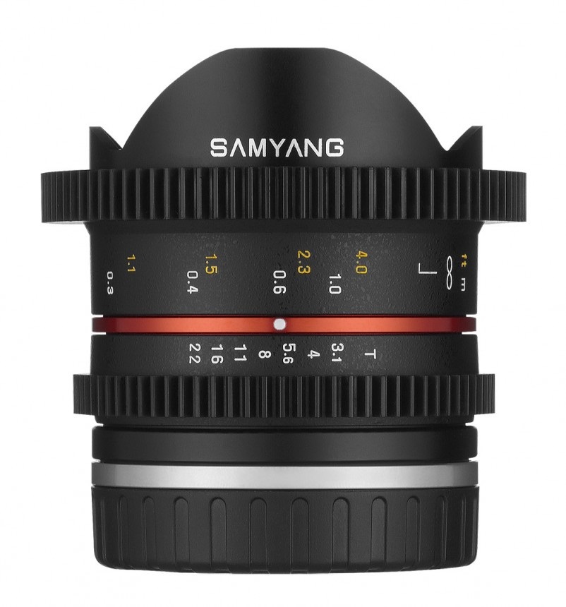 Samyang 8mm T3.1 V-DSLR UMC Fish-eye II per Fuji X - Obiettivo fish-eye per video professionali