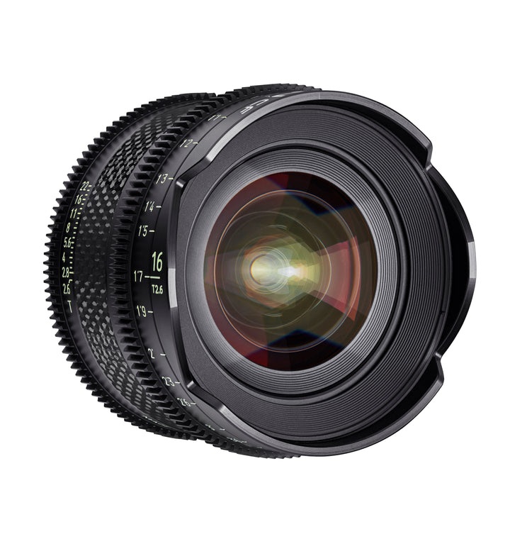 Samyang XEEN CF 16mm T2.6 - Obiettivo per Cinema Sony E Mount Full Frame, Cilindro in Fibra di Carbonio, Estremamente Compatto e Ultral leggero