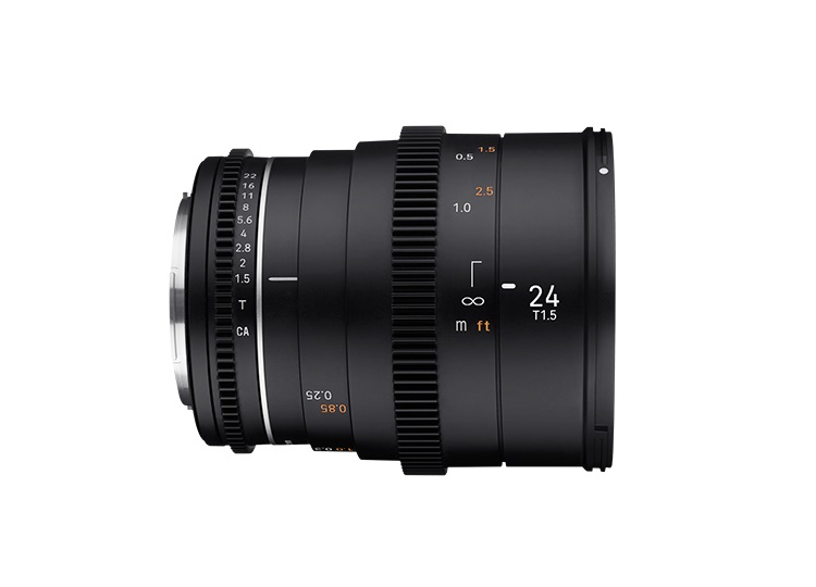 Samyang 24mm T1.5 MK2 VDSLR Obiettivo per Cinema per Fujifilm X - Nero