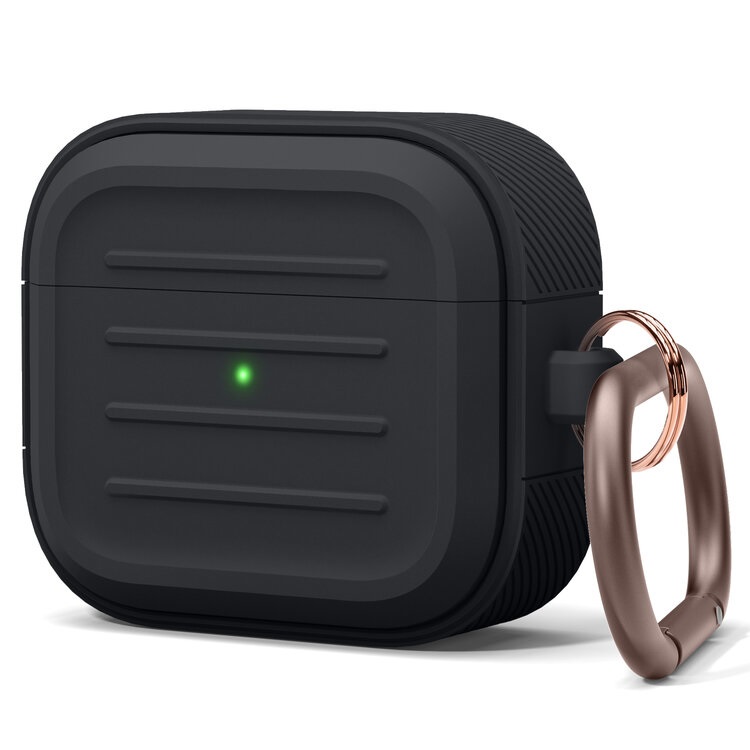 elago Custodia Armor per AirPods 3 - Resistente agli Urti, Supporta Ricarica Wireless, Protezione Completa (Nero)