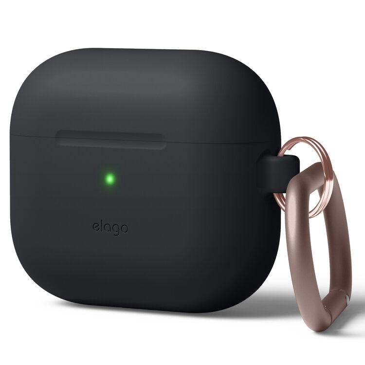 elago Custodia in Silicone per AirPods 3 - Premium, Supporta Ricarica Wireless, Protezione Antiurto (Nero)