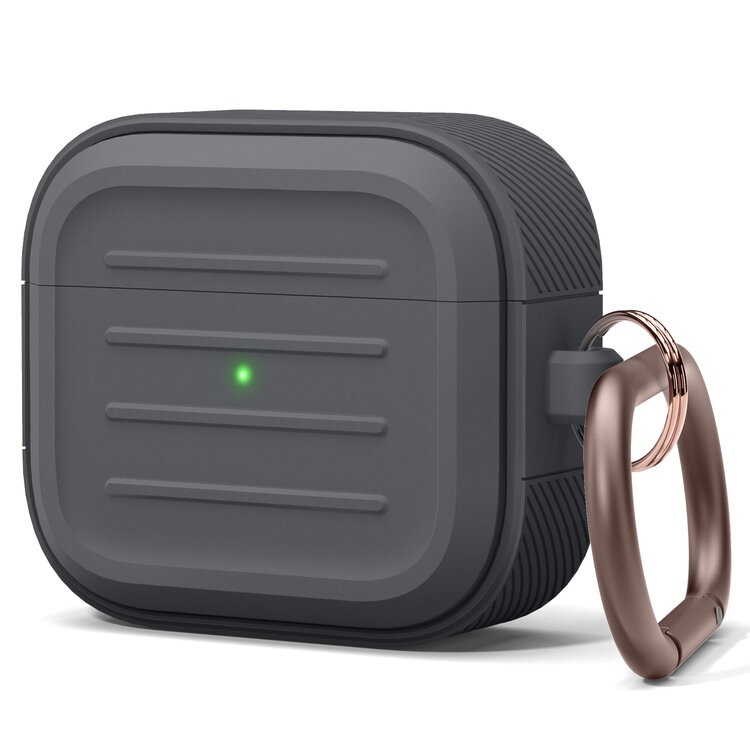 elago Custodia Armor per AirPods 3 - Ricarica Wireless, Resistente agli Urti, Protezione Completa (Grigio Scuro)