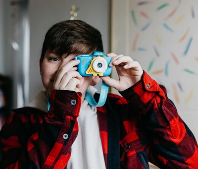 MyFirst Camera 3 - Macchina fotografica digitale per bambini 16 MP, video 1080 HD, modalità selfie e macro, colori Blu e Giallo