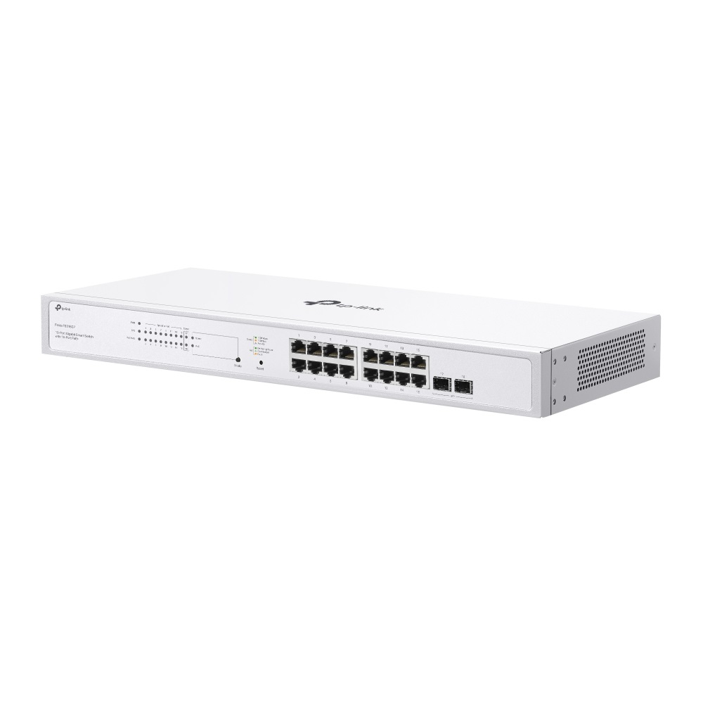 TP-Link Festa FS318GP - Switch Gigabit a 18 porte con 16 porte PoE 802.3af/at, 2 slot SFP, budget PoE totale da 150 W e gestione cloud gratuita