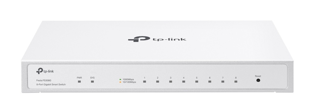TP-Link Festa FS308G Switch Gigabit Gestito L2/L2 8 Porte 10/100/1000 con Supporto Power over Ethernet (PoE) e Gestione Cloud Gratuita