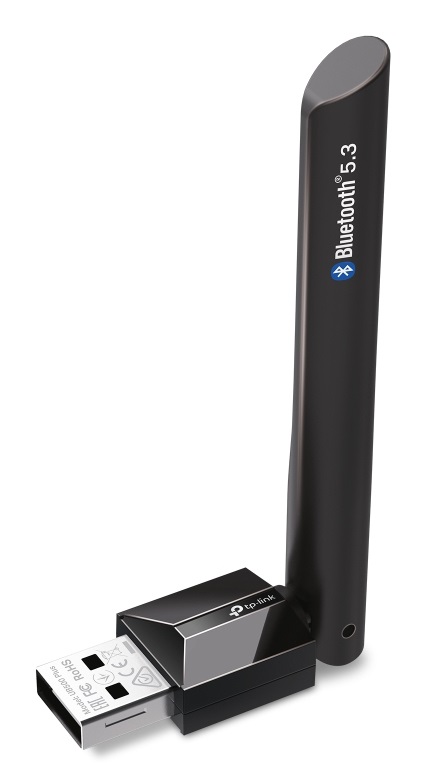 TP-Link UB500 Plus Adattatore Bluetooth USB 5.3 con Antenna Multi-Direzionale, Compatibile con Windows 11/10/8.1/7, USB Tipo A, Nero
