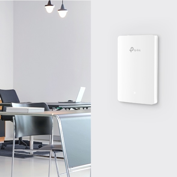 TP-Link Omada EAP615-WALL Access Point Wall-Plate WiFi 6 1774 Mbit/s Bianco con Supporto Power over Ethernet (PoE)