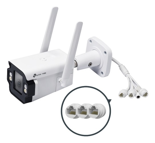 TP-Link VIGI InSight S345-4G Telecamera Bullet IP 4MP Esterno con Visione Notturna Full Color, Ottica Fissa 4mm e Deterrenza Attiva