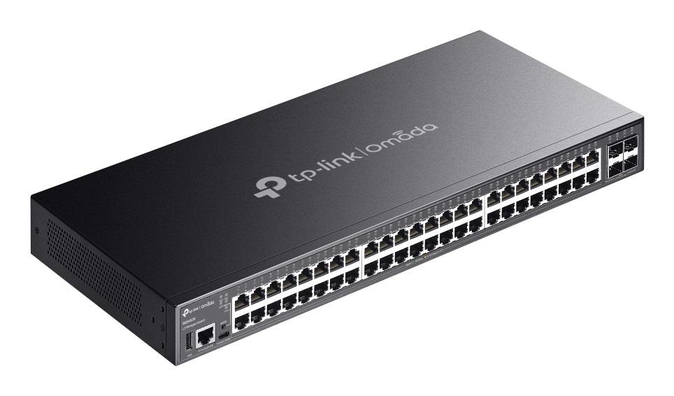 TP-Link Omada SG5452X Switch di Rete Gestito L3 con 48 Porte Gigabit RJ45 e 4 Slot SFP 10 Gbps - Nero