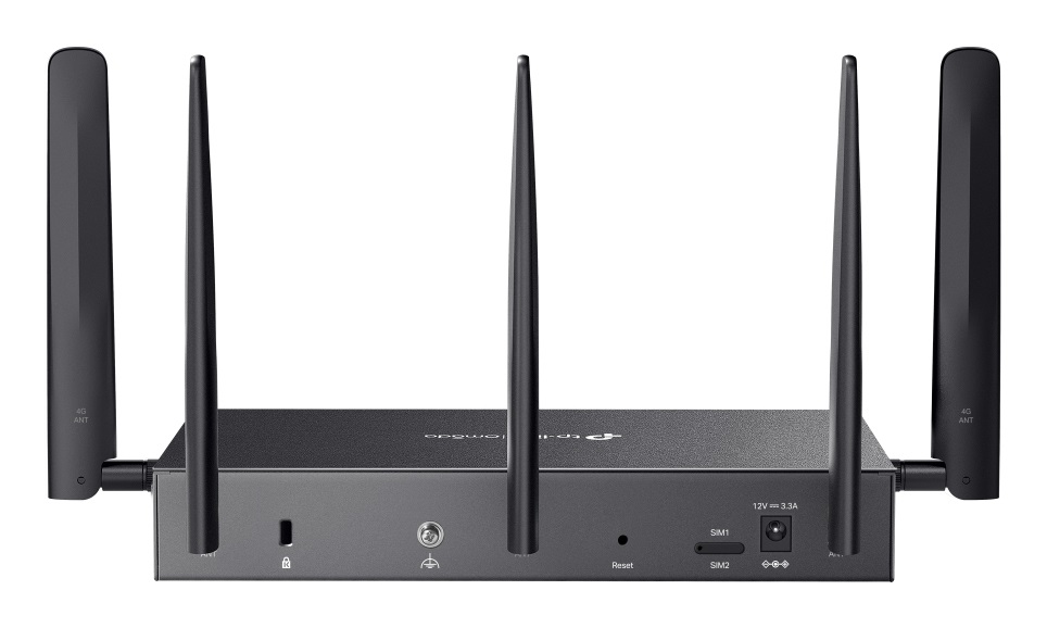 TP-Link Omada DR3650V-4G Router Wireless Gigabit Ethernet Dual-band (2.4 GHz/5 GHz) Nero - 4G/LTE, Collegamento Ethernet LAN, ADSL, ADSL2